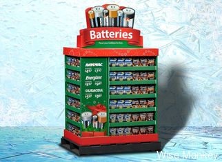 Chine La palette adaptée aux besoins du client de carton a ridé 4 manières montrent avec des étagères pour des batteries fournisseur
