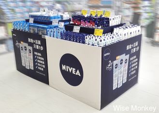 Chine La palette de vente au détail de carton de forme de cube a ridé l'affichage pour le détergent facial fournisseur